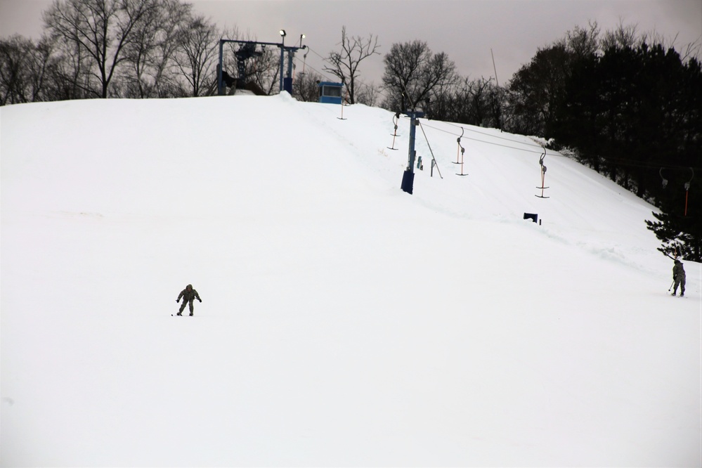 Students learn skiing techniques during Cold-Weather Operations Course at Fort McCoy