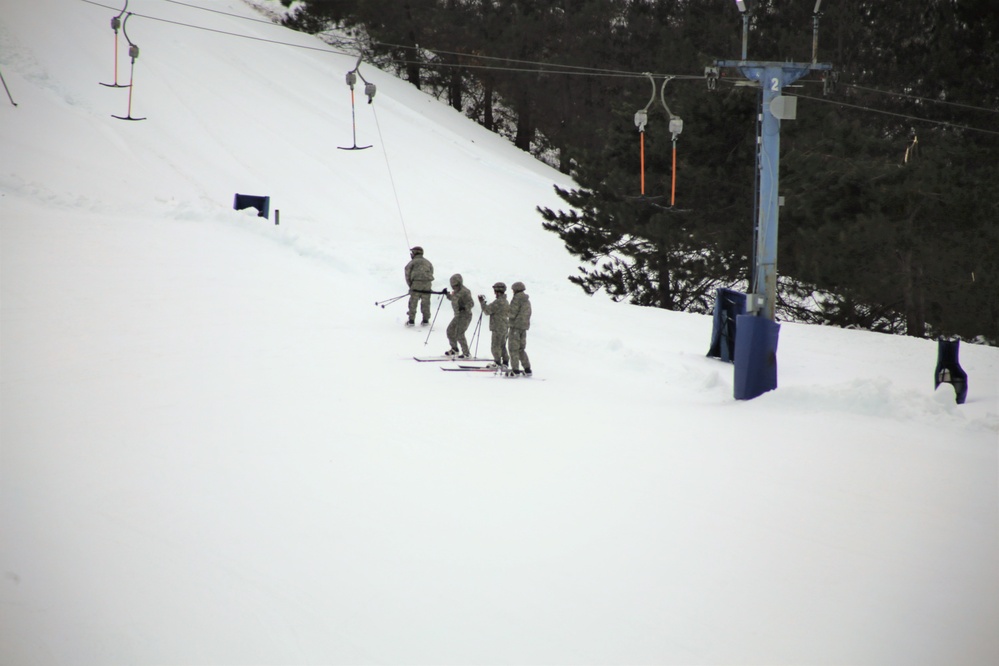 Students learn skiing techniques during Cold-Weather Operations Course at Fort McCoy