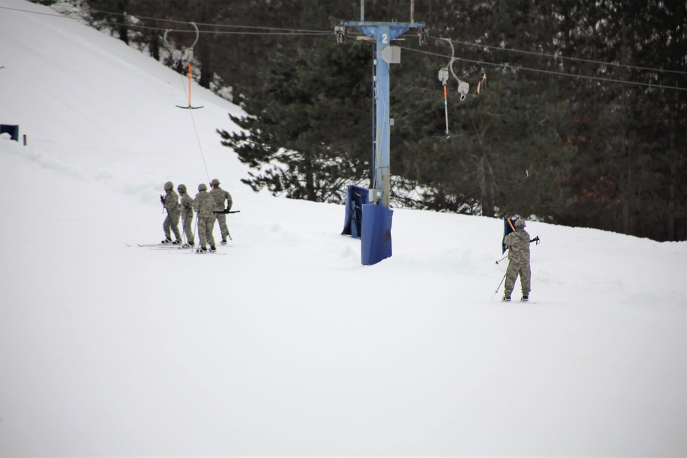 Students learn skiing techniques during Cold-Weather Operations Course at Fort McCoy