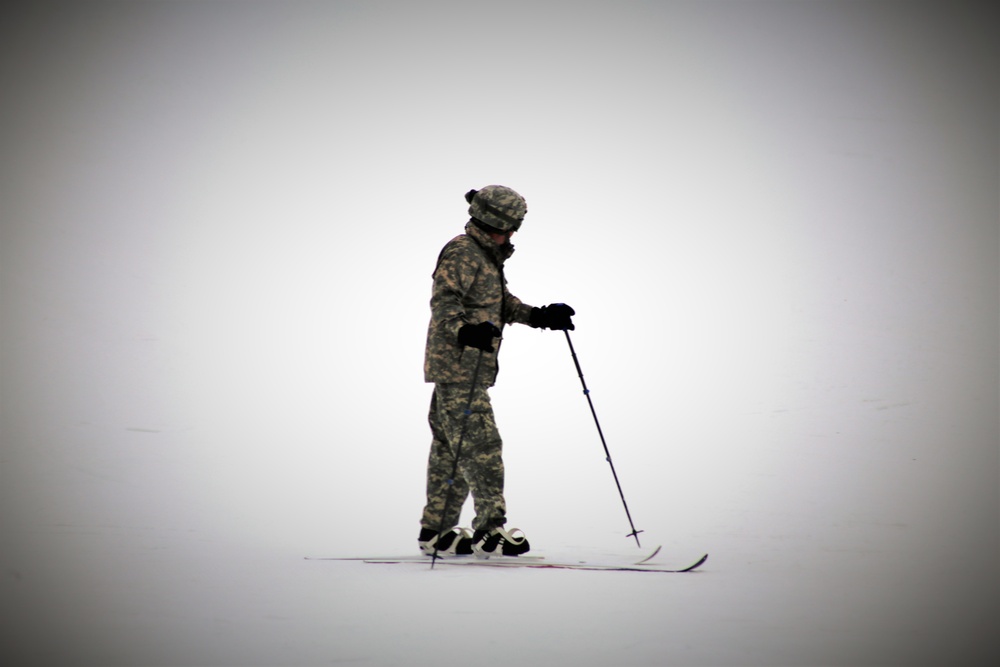 Students learn skiing techniques during Cold-Weather Operations Course at Fort McCoy