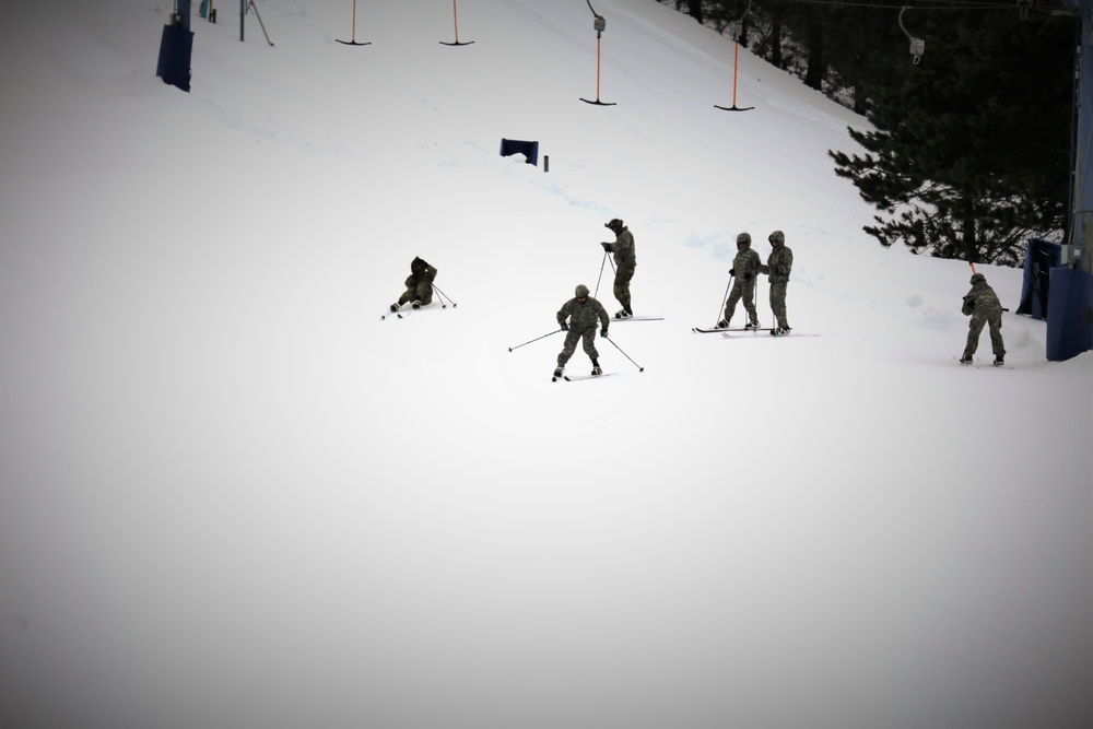 Students learn skiing techniques during Cold-Weather Operations Course at Fort McCoy