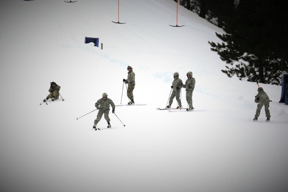 Students learn skiing techniques during Cold-Weather Operations Course at Fort McCoy