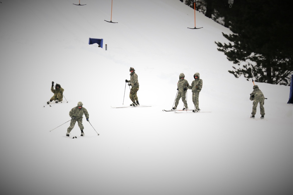 Students learn skiing techniques during Cold-Weather Operations Course at Fort McCoy