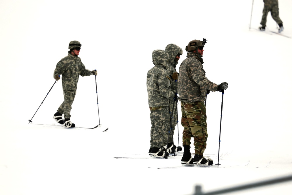 Students learn skiing techniques during Cold-Weather Operations Course at Fort McCoy