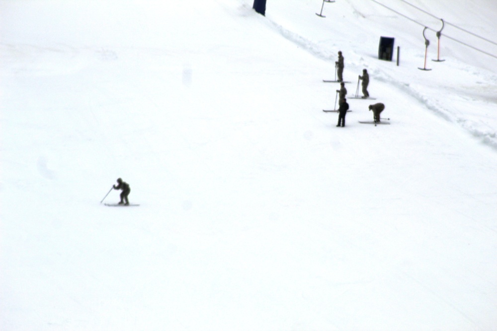 Students learn skiing techniques during Cold-Weather Operations Course at Fort McCoy