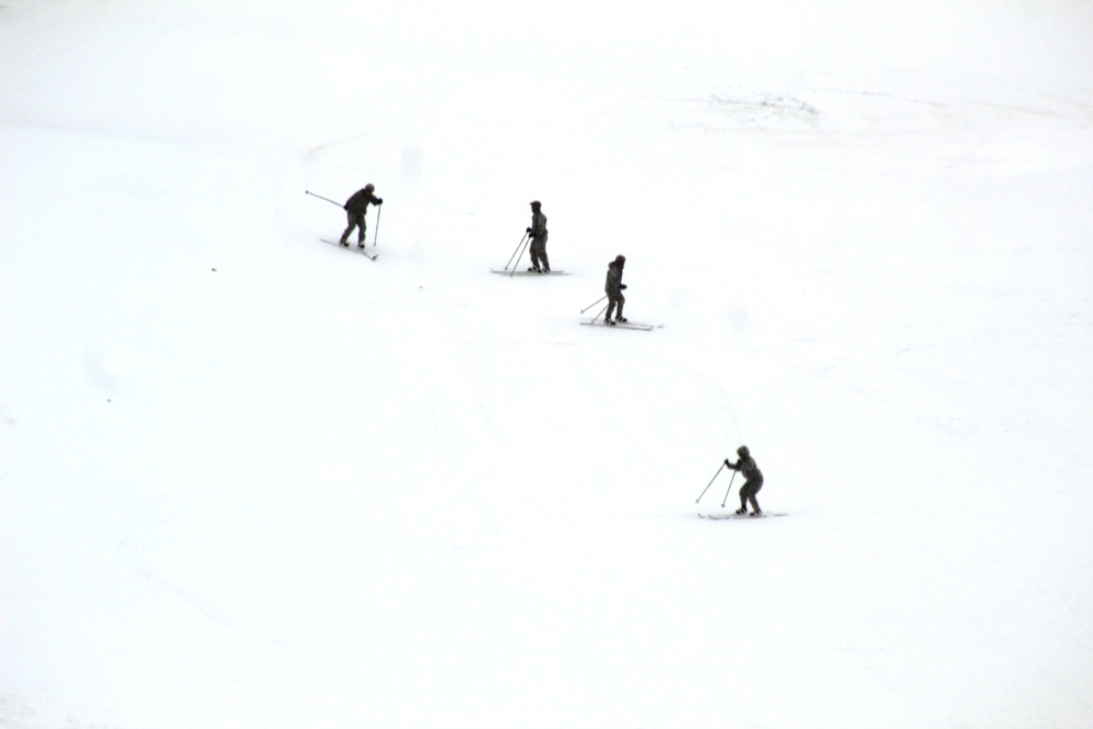 Students learn skiing techniques during Cold-Weather Operations Course at Fort McCoy