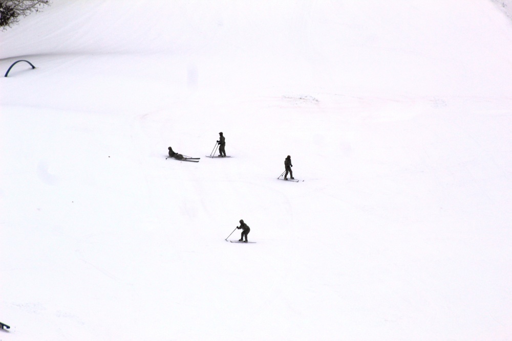 Students learn skiing techniques during Cold-Weather Operations Course at Fort McCoy