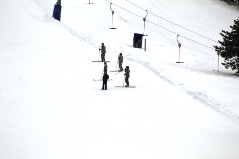 Students learn skiing techniques during Cold-Weather Operations Course at Fort McCoy