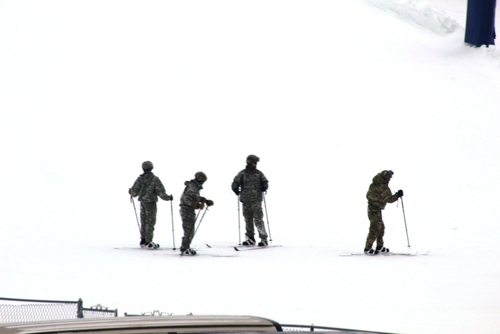 Students learn skiing techniques during Cold-Weather Operations Course at Fort McCoy