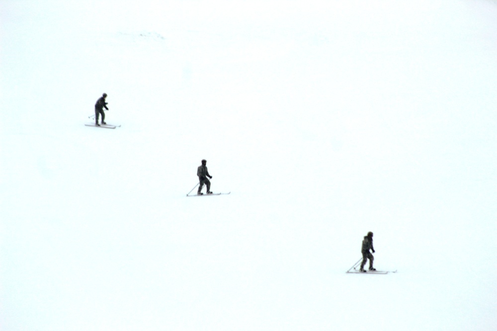 Students learn skiing techniques during Cold-Weather Operations Course at Fort McCoy