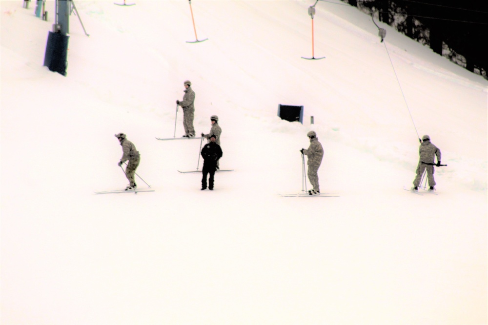 Students learn skiing techniques during Cold-Weather Operations Course at Fort McCoy