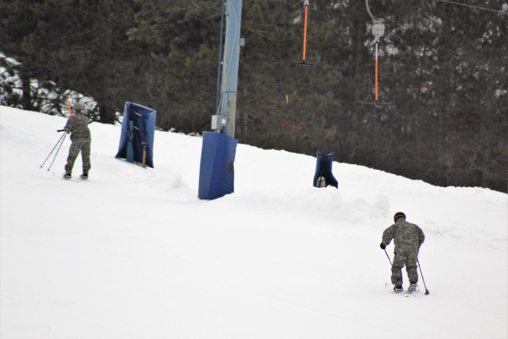 Students learn skiing techniques during Cold-Weather Operations Course at Fort McCoy