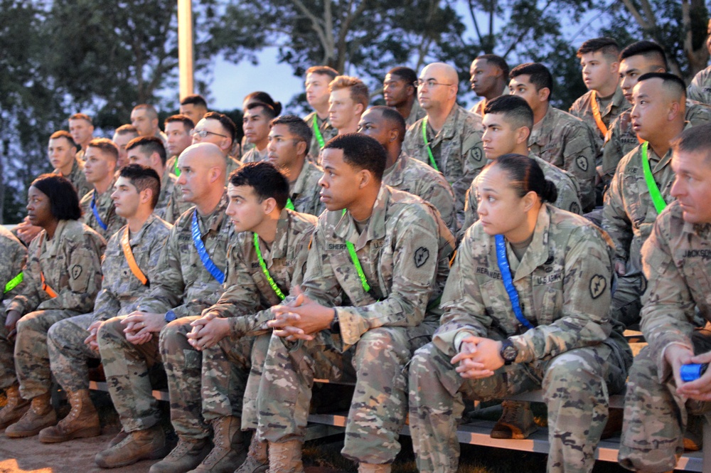 Soldiers perform Combat Water Survival Test