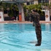 Soldiers perform Combat Water Survival Test