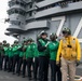 Sailors conduct flight deck drills