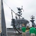 Sailors conduct flight deck drills