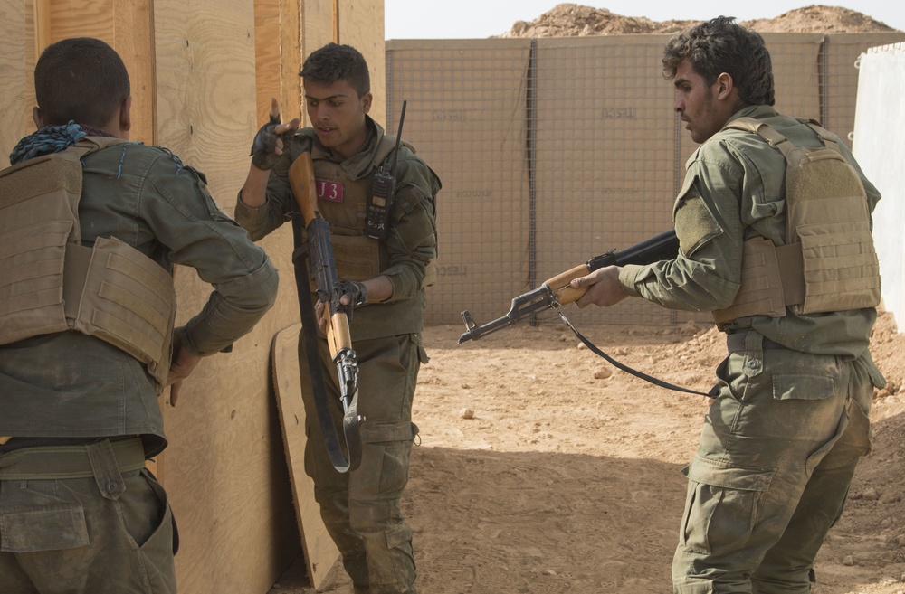 Raqqa Internal Security Force QRF Training