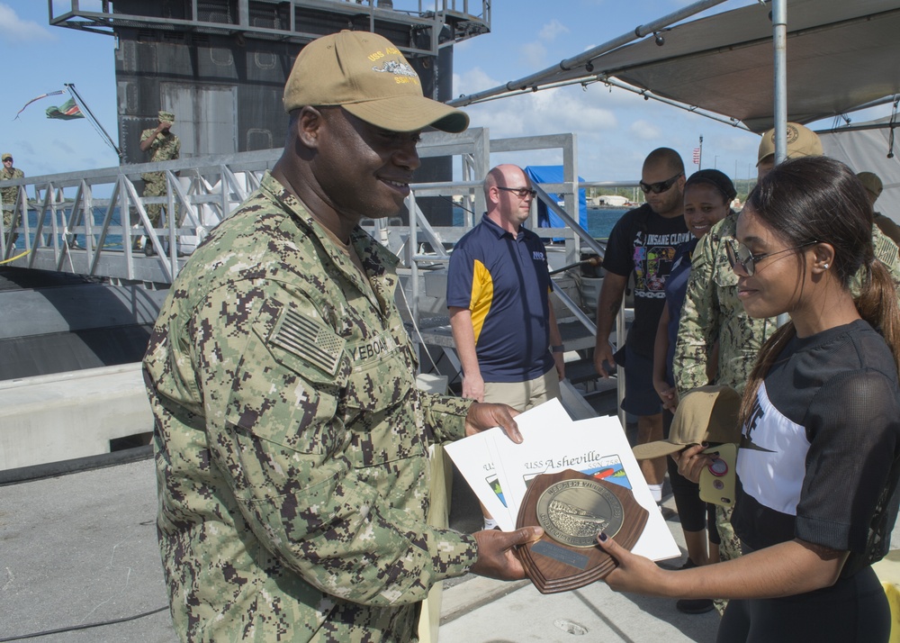 Olympic Gymnast Tours Guam Submarine