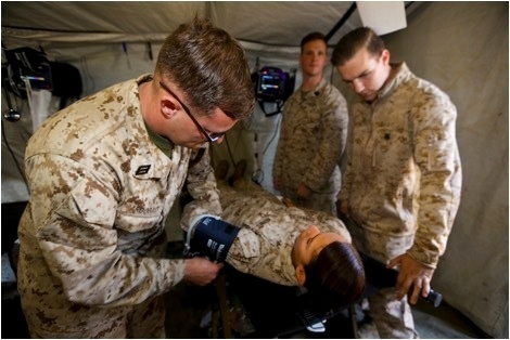 U.S. Marines and Sailors conduct mass casualty drill during Native Fury 18