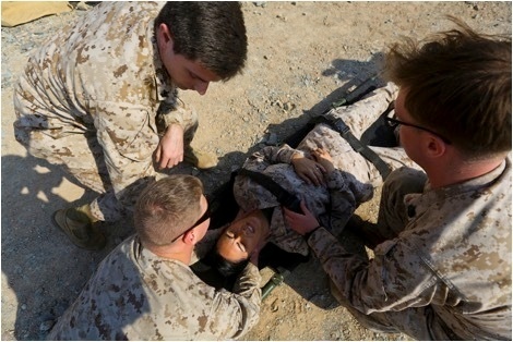 U.S. Marines and Sailors conduct mass casualty drill during Native Fury 18