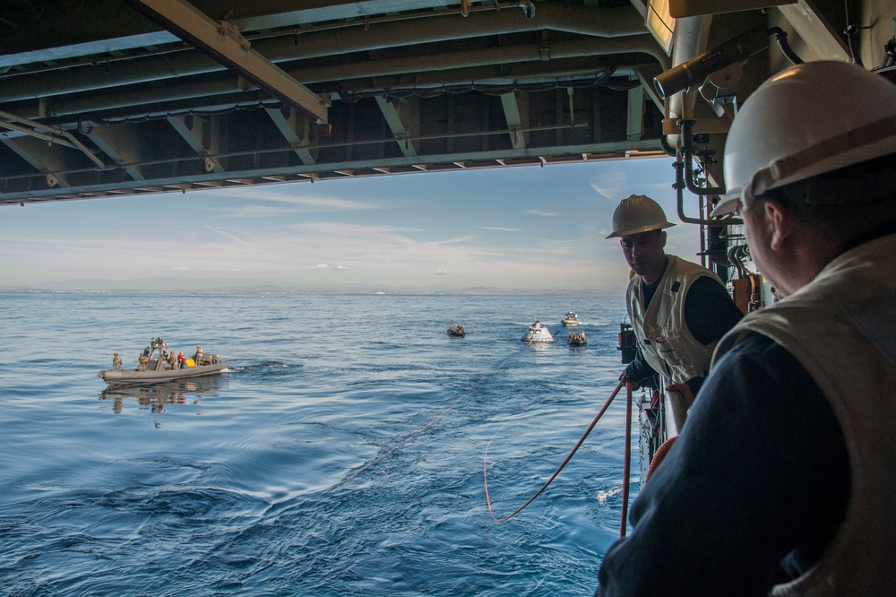 USS Anchorage (LPD 23) Retrieves the NASA Orion Test Article