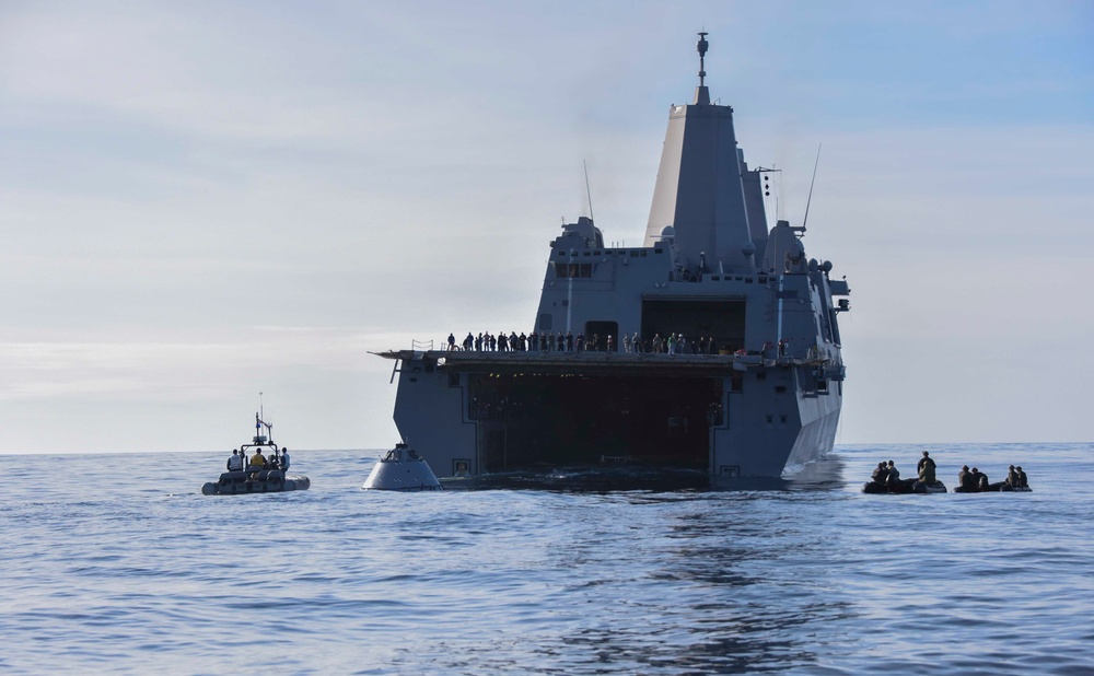 USS Anchorage (LPD 23) Retrieves the NASA Orion Test Article