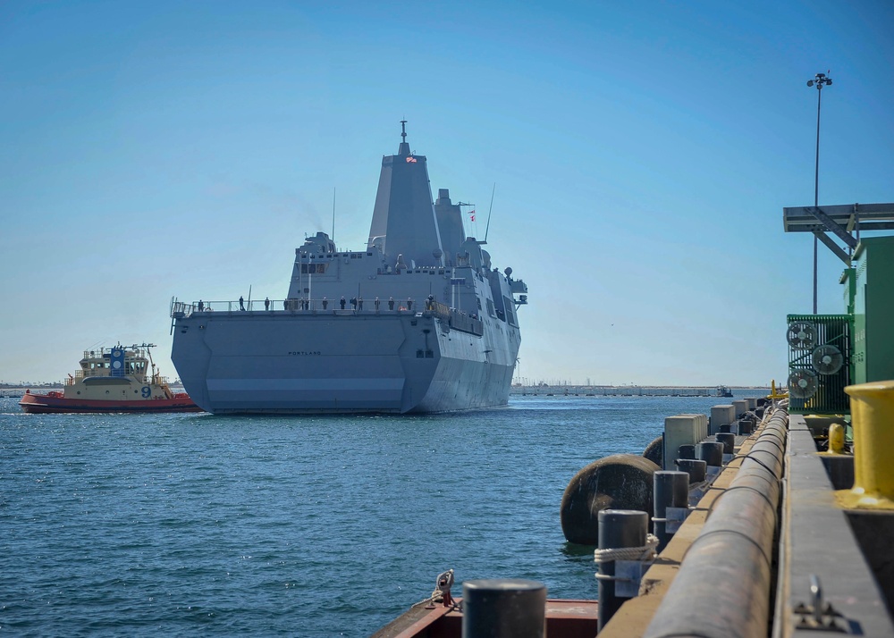 Future USS Portland's Arrival