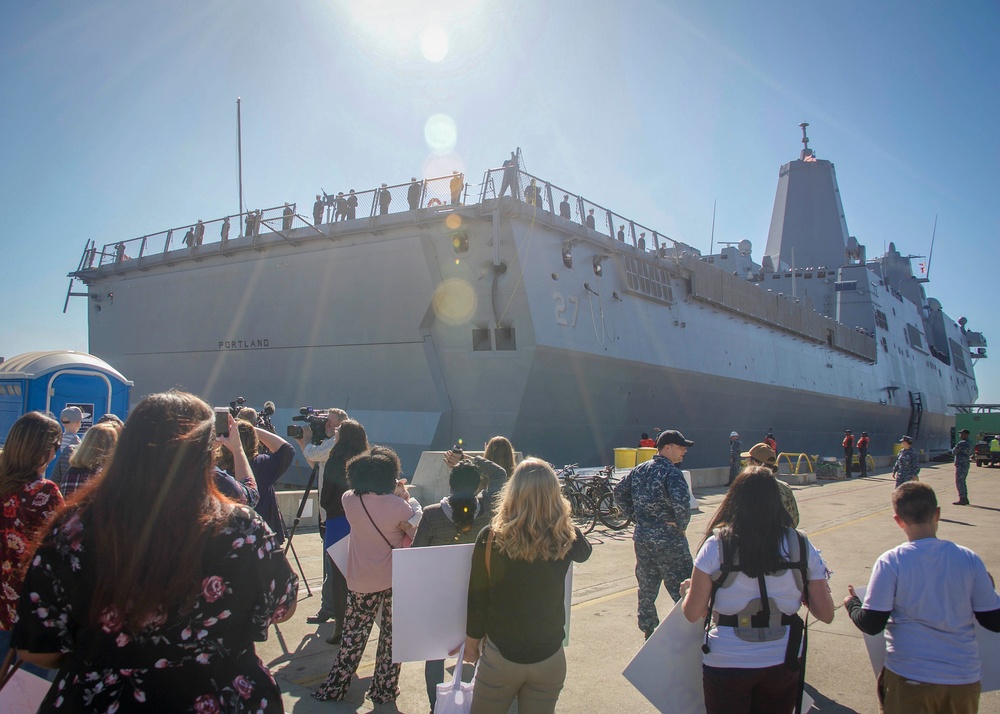 Future USS Portland's Arrival