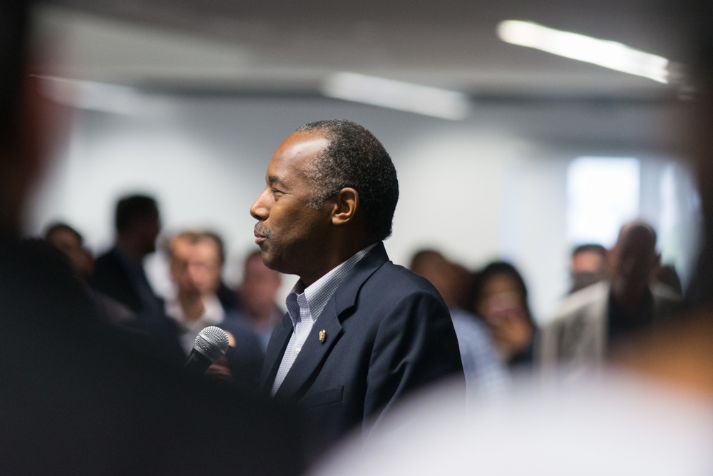 Secretary of Housing and Urban Development Ben Carson at JFO in Puerto Rico