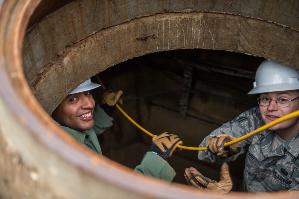 Buckley AFB command chief shadows cable dogs