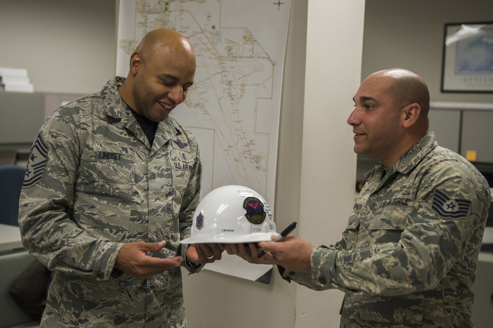 Buckley AFB command chief shadows cable dogs