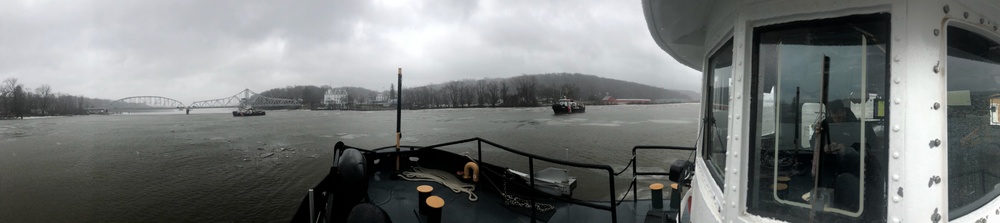 Coast Guard cutters reach East Haddam Bridge on Connecticut River