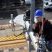 Sailors qualify to work aloft.