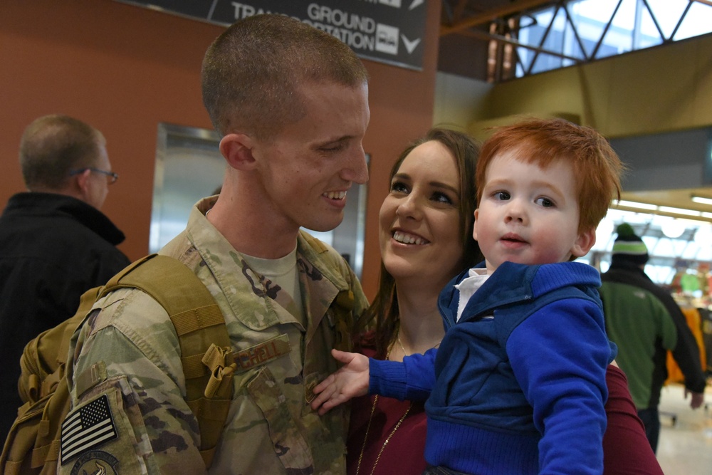 Seven 119th Wing fire fighters return from deployment