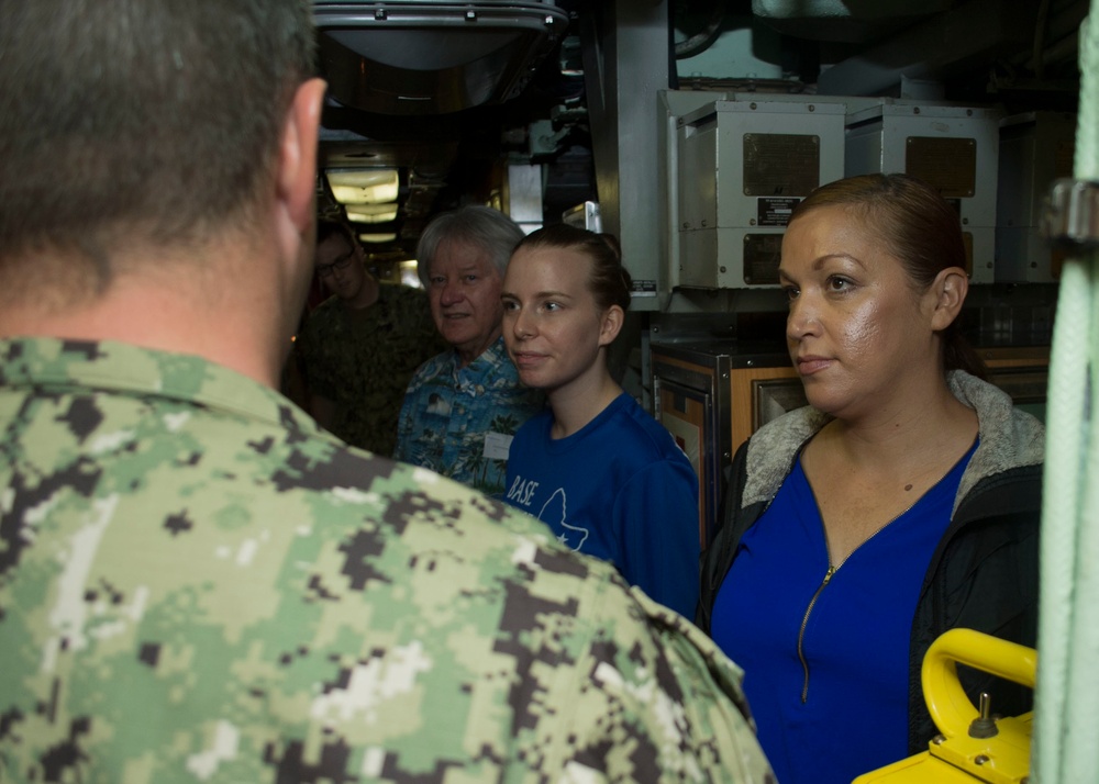 USS Key West Takes Families underway