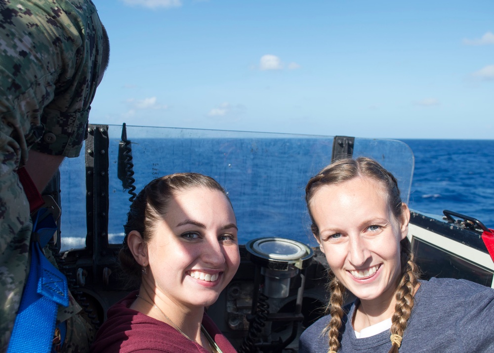 USS Key West Takes Families underway