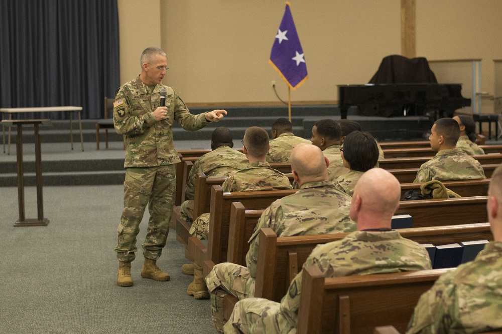 Chief of Army Chaplain Corps visits Fort Campbell