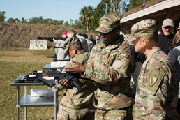 Non-lethal weapons on display at MacDill AFB range