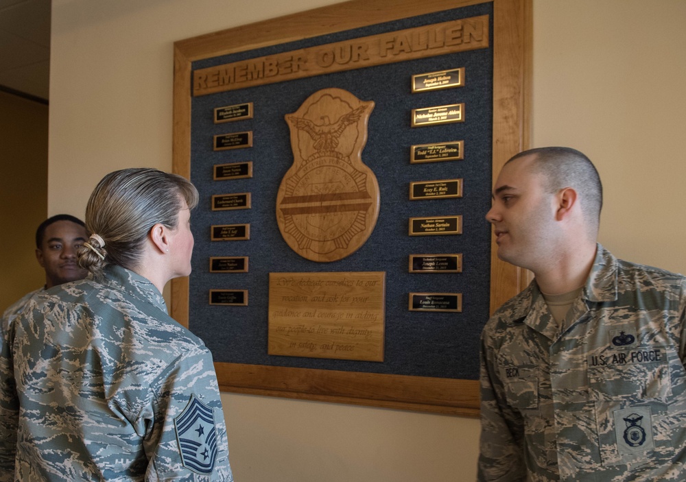 Memorial wall honors fallen defenders