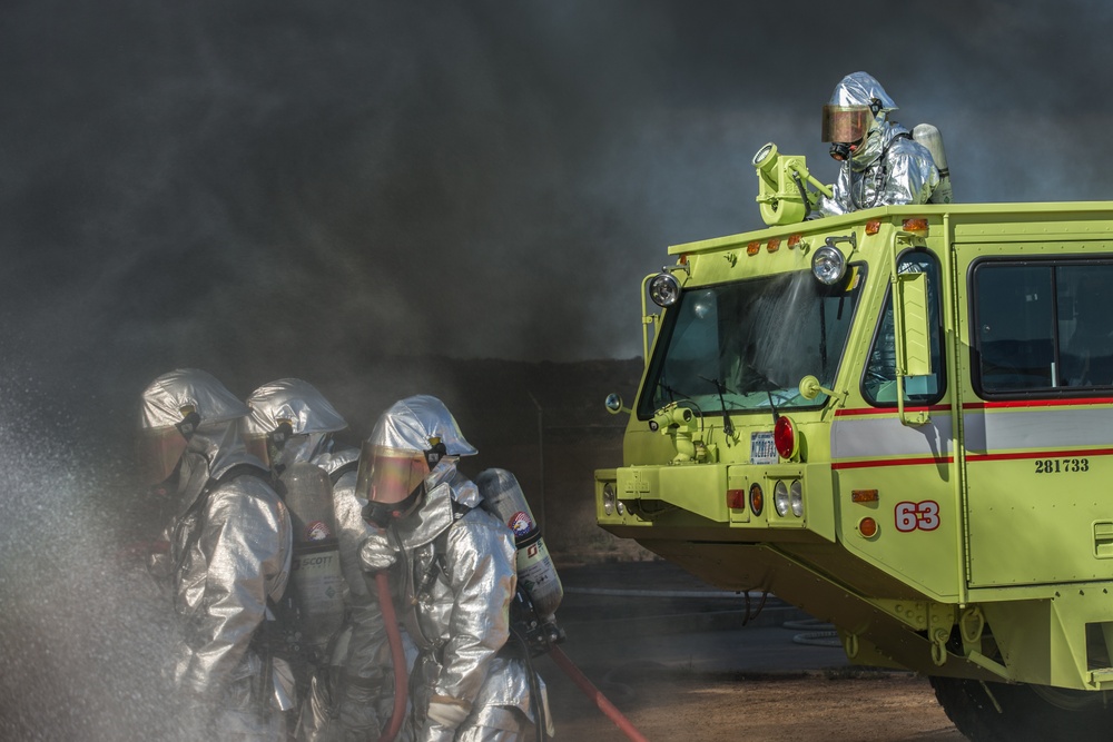 Marine Aircraft Rescue Firefighters Training Exercise