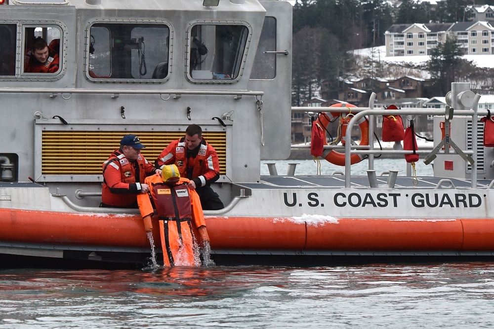 USCG Station Juneau conducts man overboard training