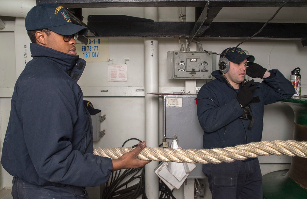 USS Bonhomme Richard (LHD 6) departs Sasebo