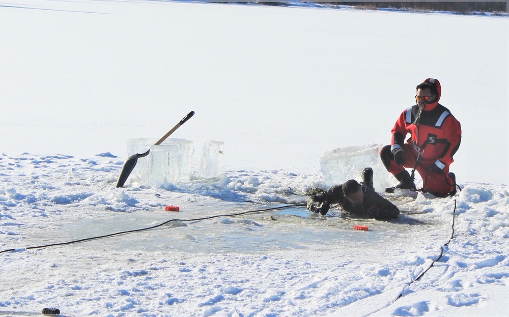 Ullr Shield Marine participates in cold-water immersion training at Fort McCoy
