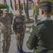 Lt. Gen. Michael Garrett salutes soldiers from the Jordan Armed Forces