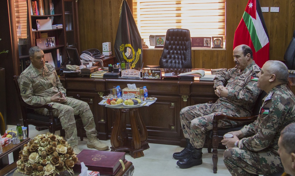 Lieutenant Gen. Michael Garrett has meeting with Jordan Armed Forces general officers