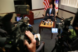 Secretary of Army meets the press
