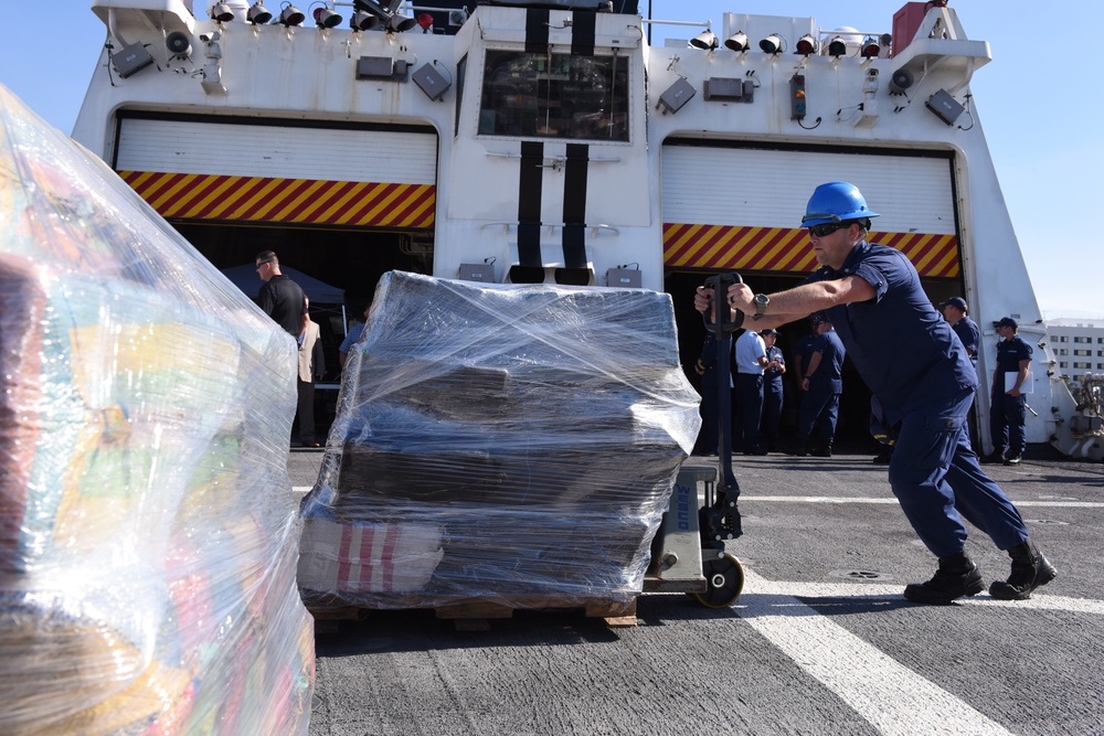 US Coast Guard offloads 47,000 pounds of cocaine