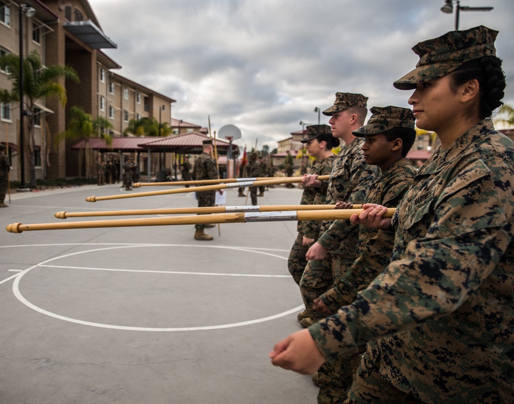 Guidon Test Corporals Course 3-18 1st Marine Logistics Group