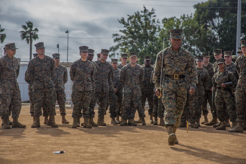 Practicing Drill Corporals Course 3-18 1st Marine Logistics Group