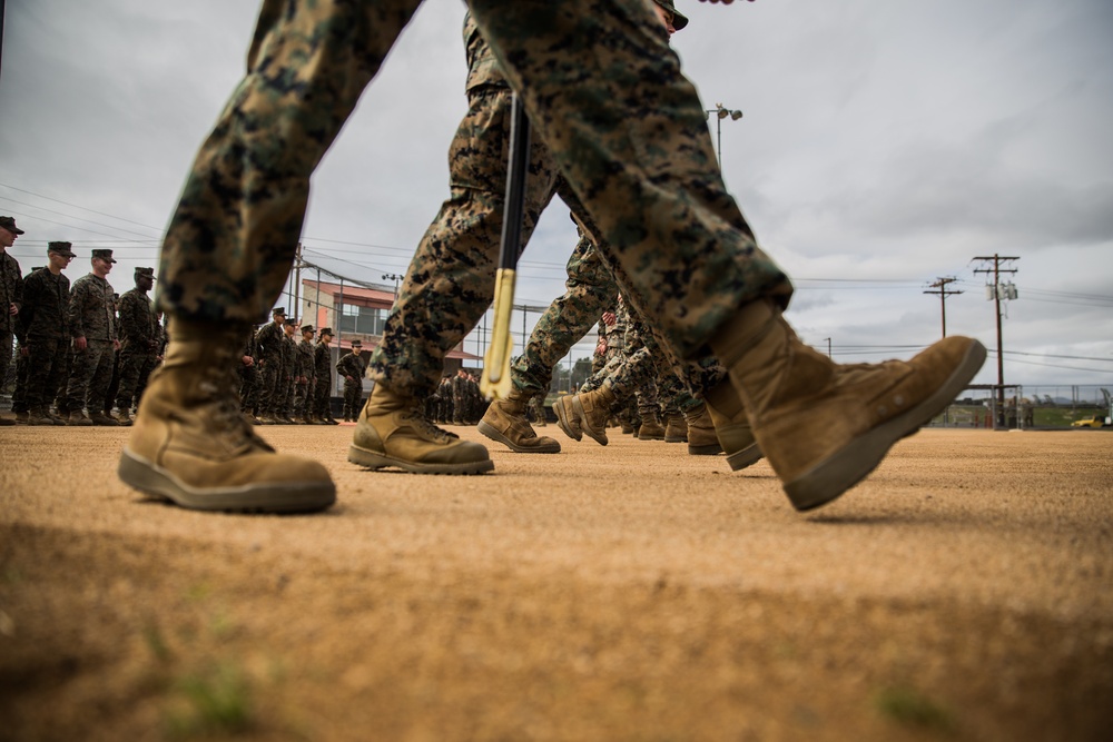 Practicing Drill Corporals Course 3-18 1st Marine Logistics Group